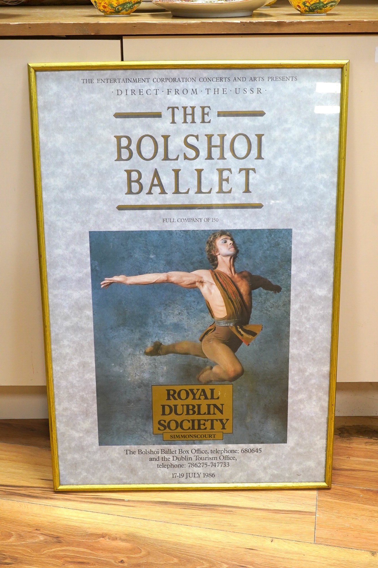 William MacTaggart, framed poster, Northern Ireland together with Tom Merryfield, artists proof print of dancers and a ballet poster. Condition - fair to good (3)